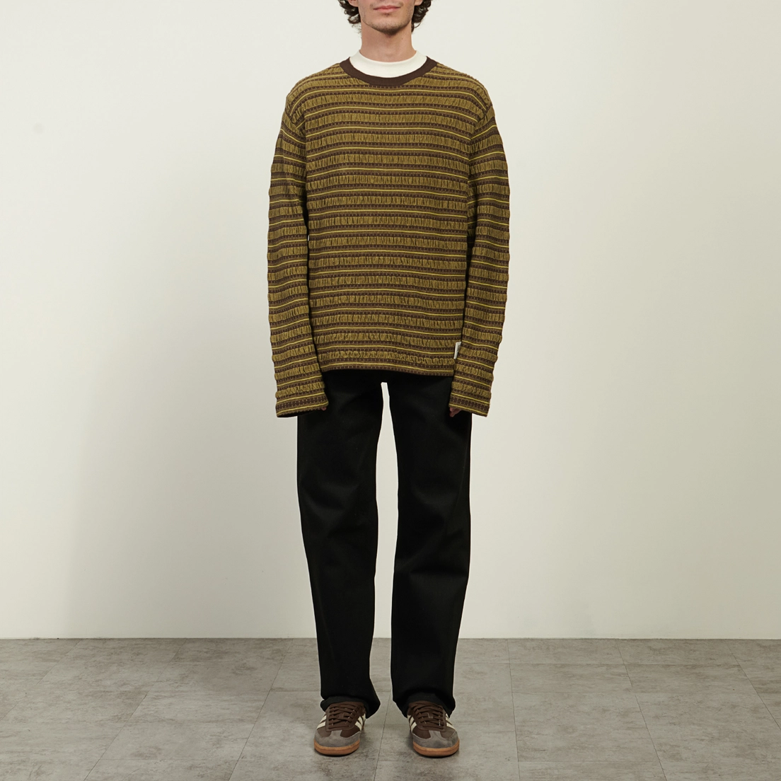 Brain Dead Мужской лонгслив Puckered Stripe