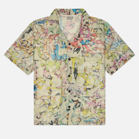 Мужская рубашка Brain Dead Stu Button Up, цвет бежевый, размер M