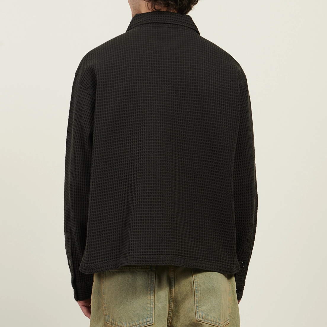 Brain Dead Мужская рубашка Waffle Button Front