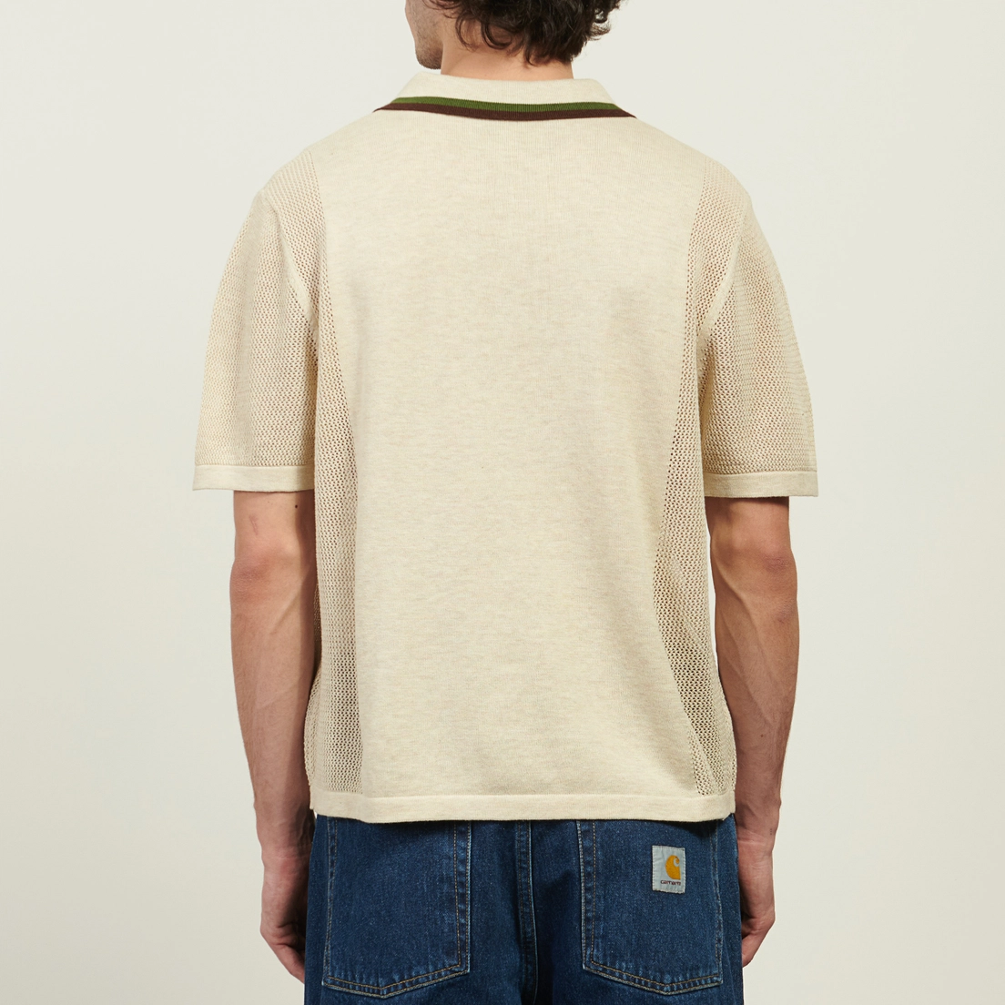 Brain Dead Мужское поло Logo Head Pointelle