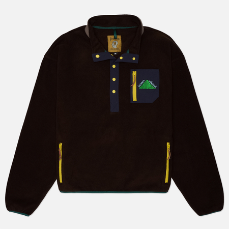 Мужская толстовка Brain Dead Equipment Fleece Pullover, цвет коричневый, размер XL