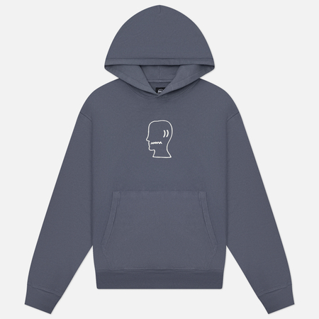 Мужская толстовка Brain Dead Logohead Hoodie, цвет синий, размер M