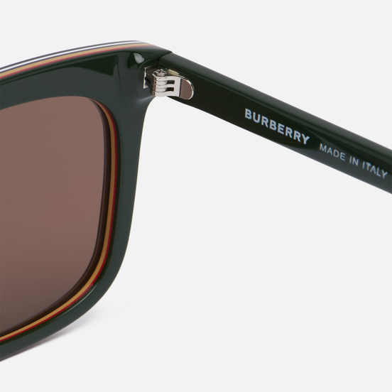 Солнцезащитные очки Burberry Carnaby Green/Dark Brown
