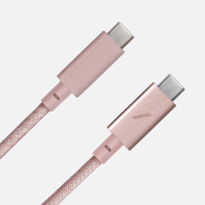 Кабель Native Union, цвет розовый, размер UNI BELT-C-ROS-PRO-NP Belt USB Type-C/USB Type-C 100W - фото 2