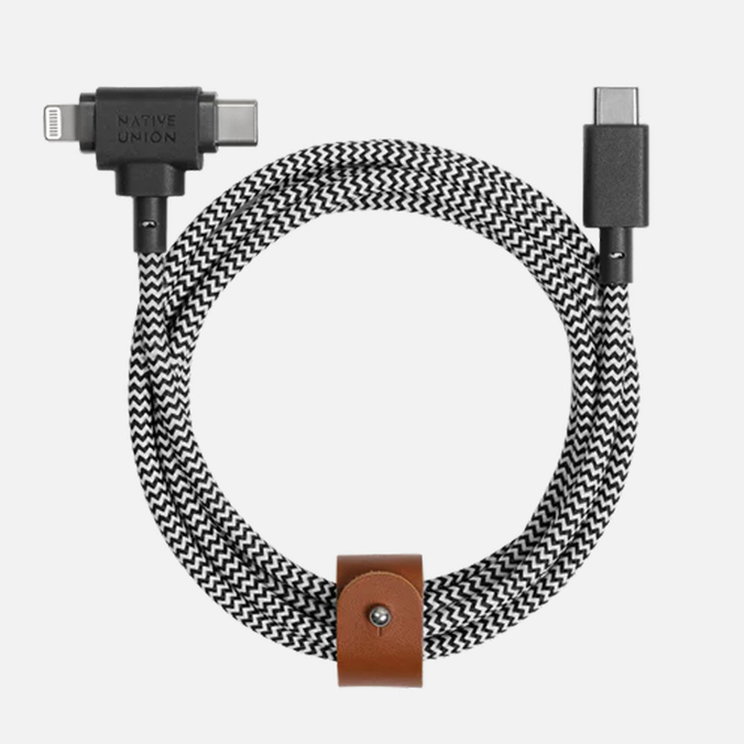 Native Union Belt USB-C USB-C/Lightning Medium кабель native union belt c zeb 2 4 м зебра