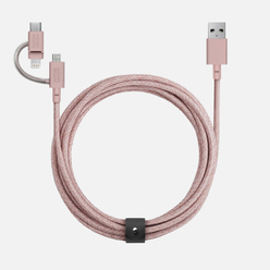Кабель Native Union 3-In-1 Charging Apple Lightning/USB Type-C/Micro-USB Rose