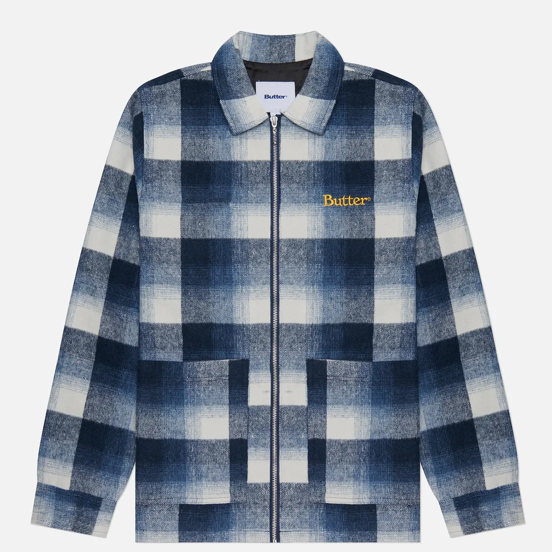 Butter Goods Мужская демисезонная куртка Plaid Zip Thru Overshirt