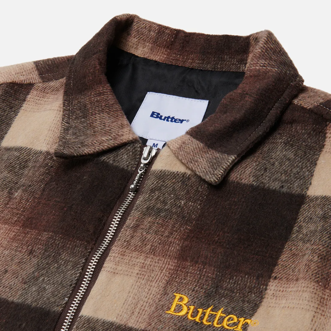 Butter Goods Мужская демисезонная куртка Plaid Zip Thru Overshirt