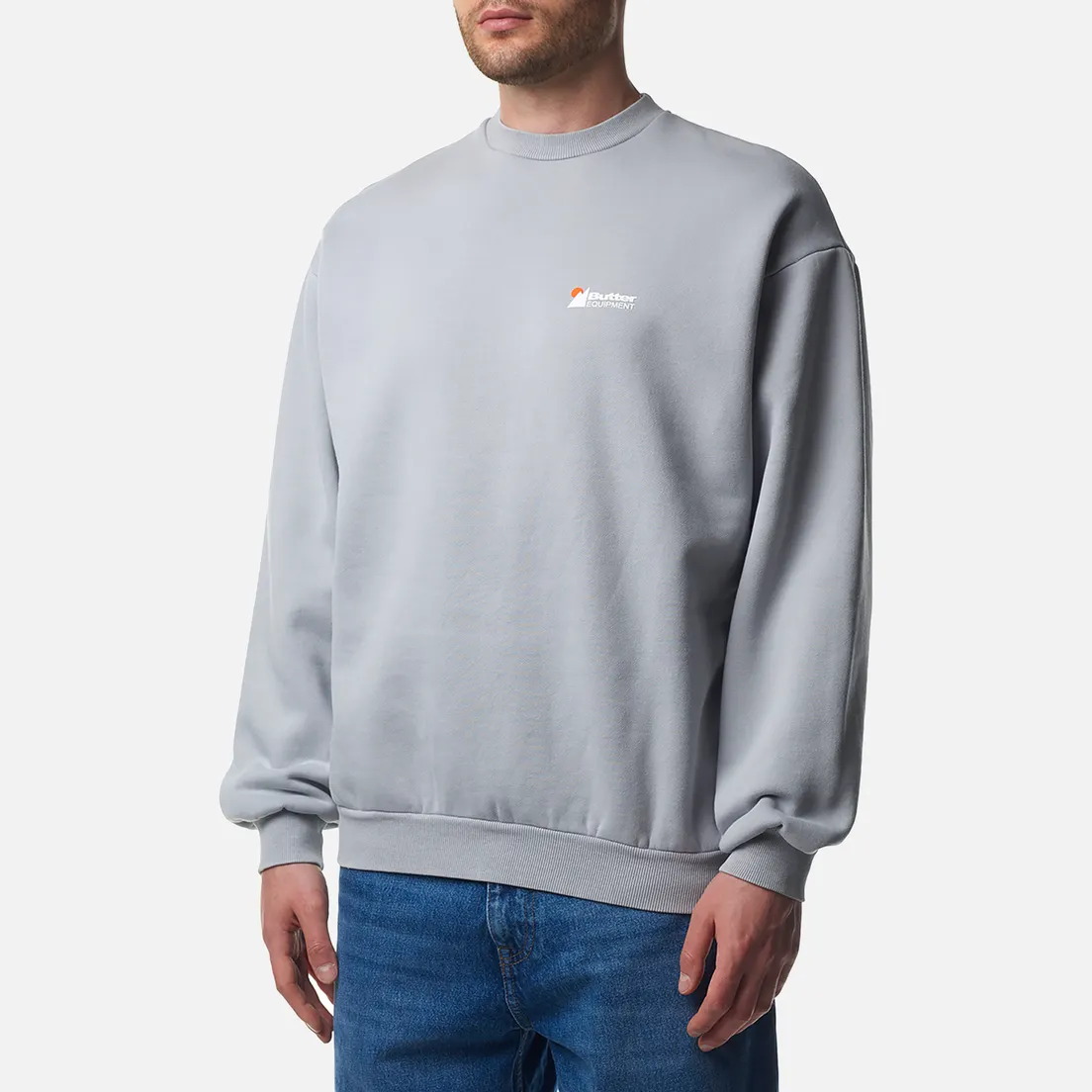 Butter Goods Мужская толстовка Distressed Pigment Dye Crew Neck