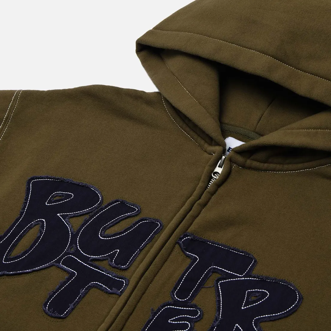 Butter Goods Мужская толстовка Fabric Applique Zip-Thru Hoodie
