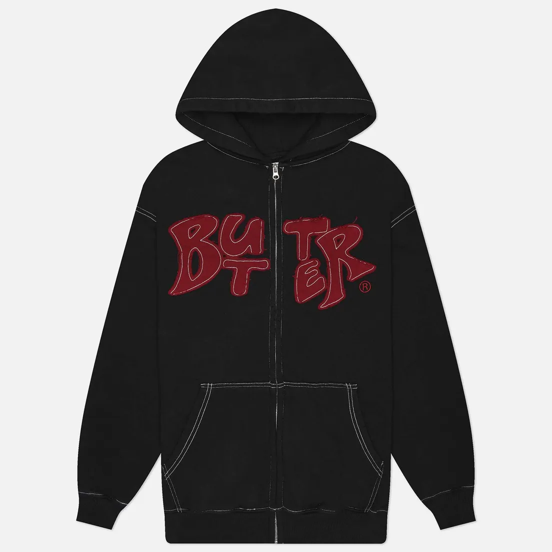 Butter Goods Мужская толстовка Fabric Applique Zip-Thru Hoodie