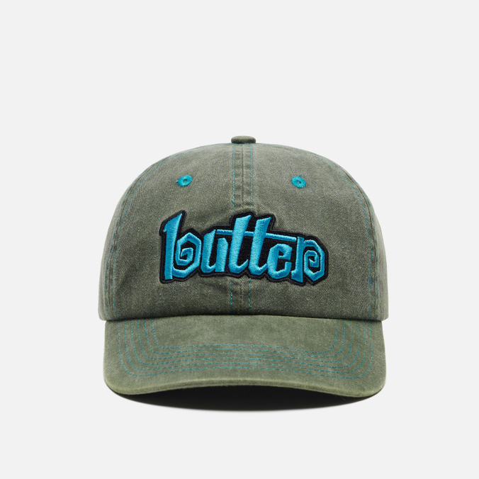 Кепка Butter Goods Swirl 6 Panel, цвет оливковый
