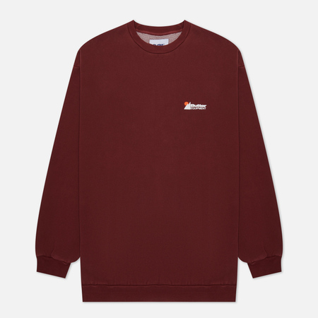 фото Мужская толстовка butter goods pigment dyed crew neck, цвет бордовый, размер s