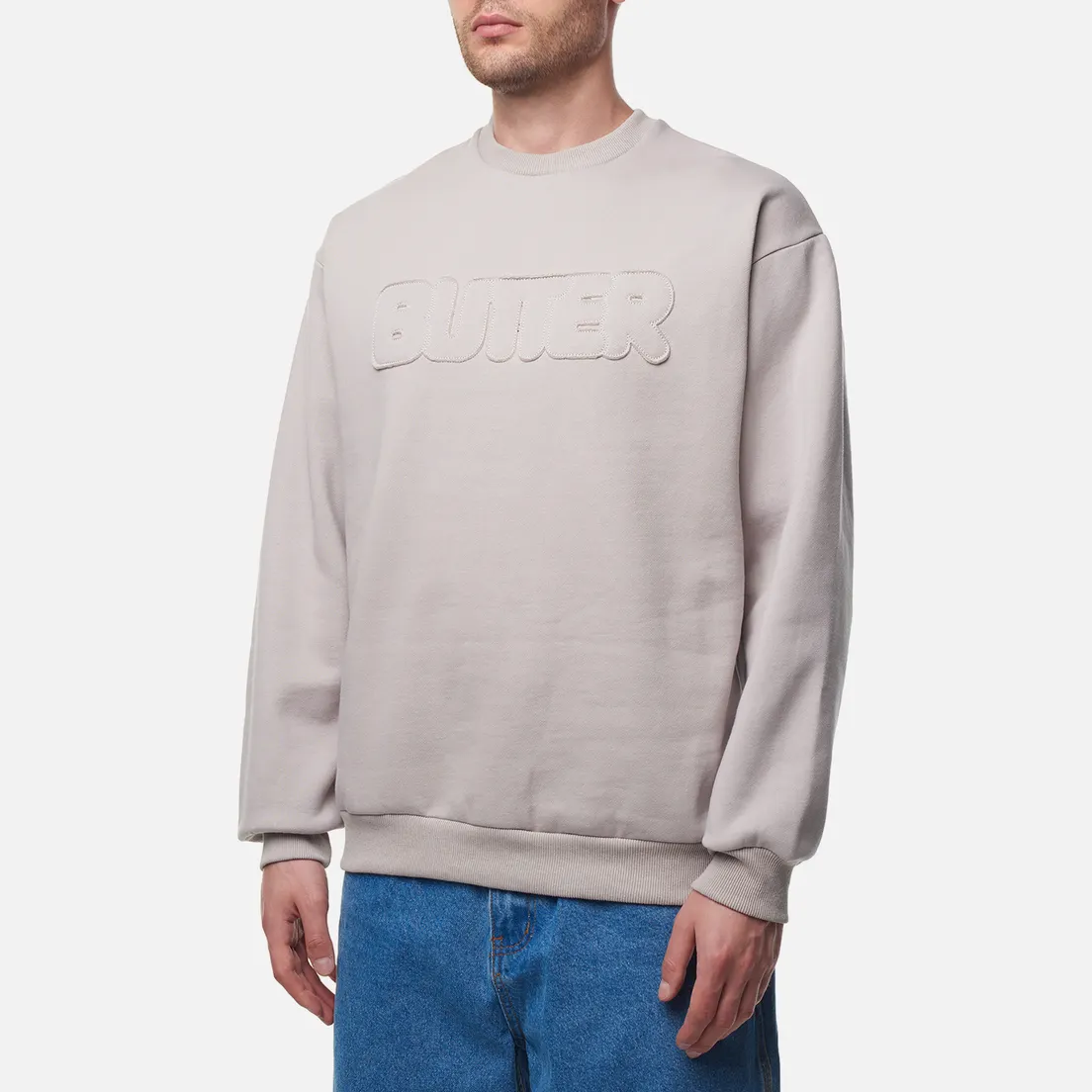 Butter Goods Мужская толстовка Fabric Applique Crew Neck
