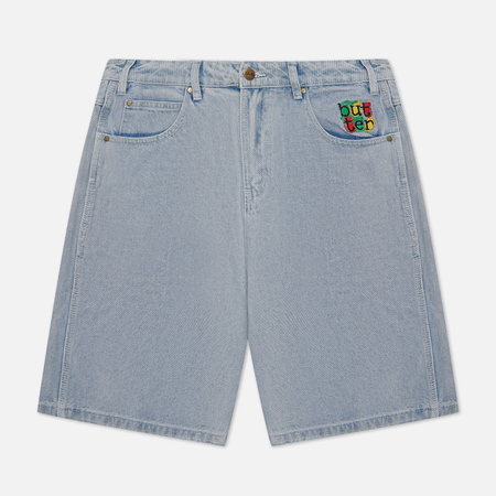 фото Мужские шорты butter goods scribble denim, цвет голубой, размер 30