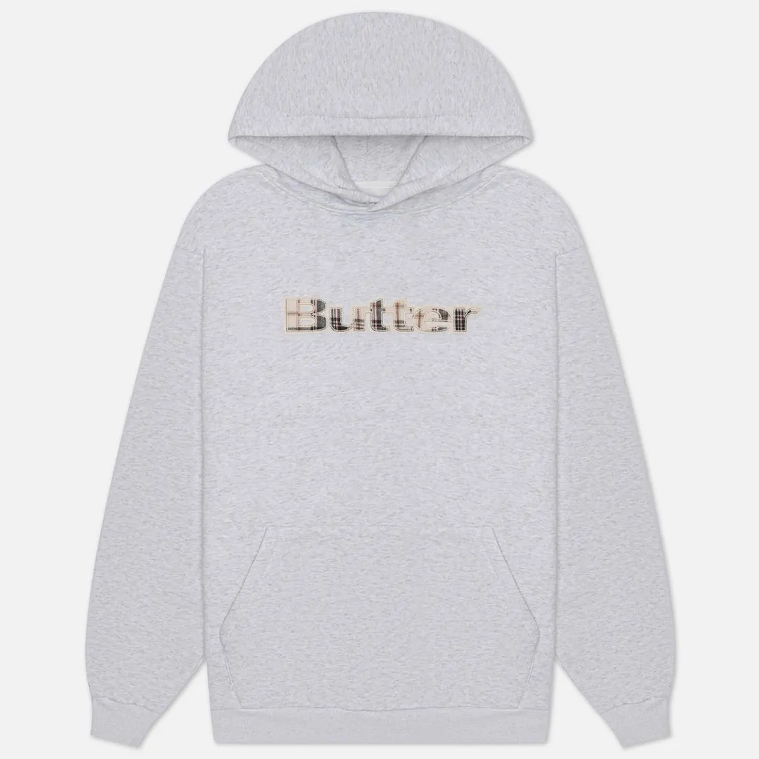 Butter Goods Мужская толстовка Plaid Applique Pullover Hoodie