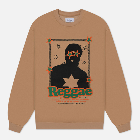 Мужская толстовка Butter Goods Gauzy Crew Neck, цвет бежевый, размер M