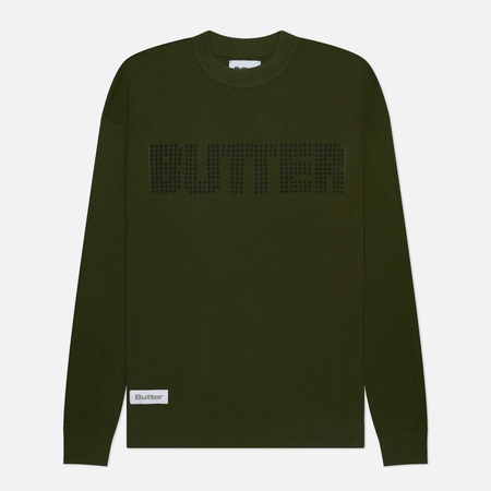 Мужской свитер Butter Goods Stars Ribbed, цвет оливковый, размер M