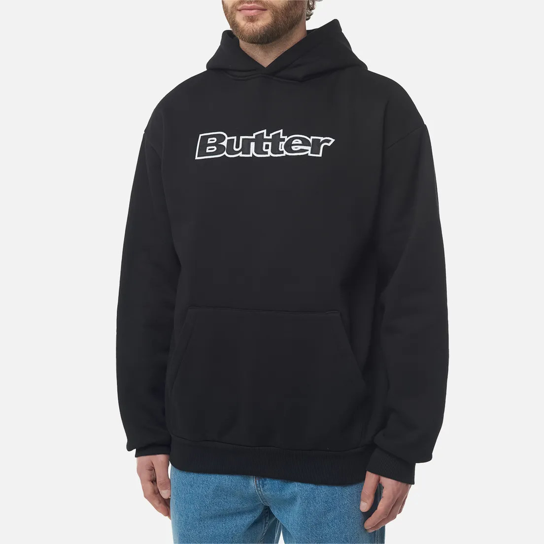 Butter Goods Мужская толстовка Satin Logo Applique Pullover Hoodie