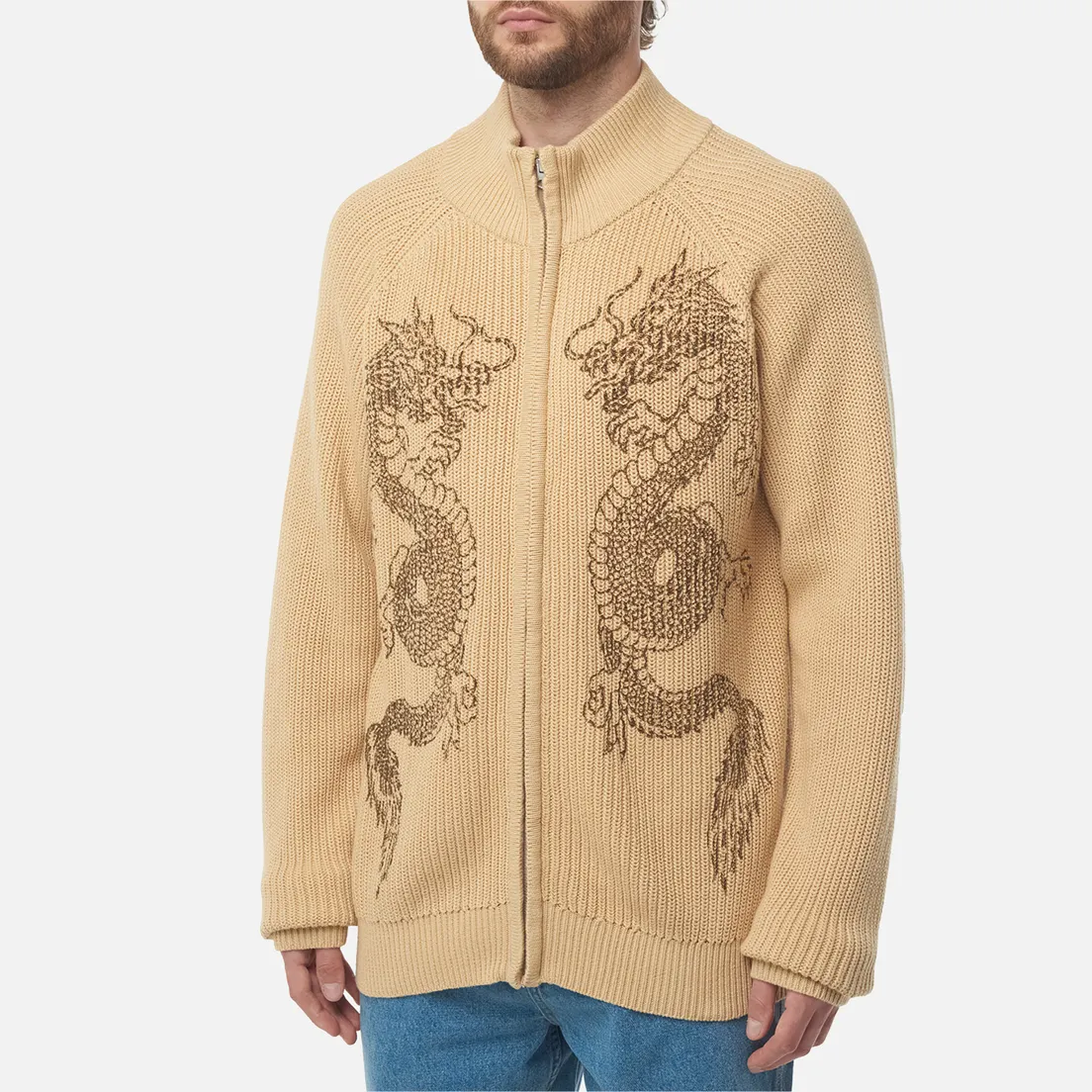 Butter Goods Мужской свитер Dragon Zip-Thru Knit