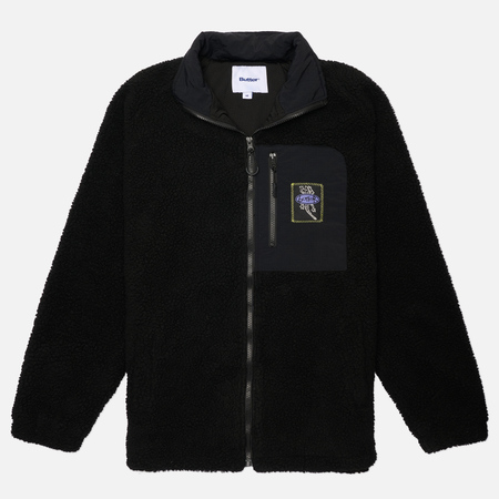 Флисовые куртки Мужская флисовая куртка Butter Goods Wipeout Sherpa, цвет чёрный, размер L