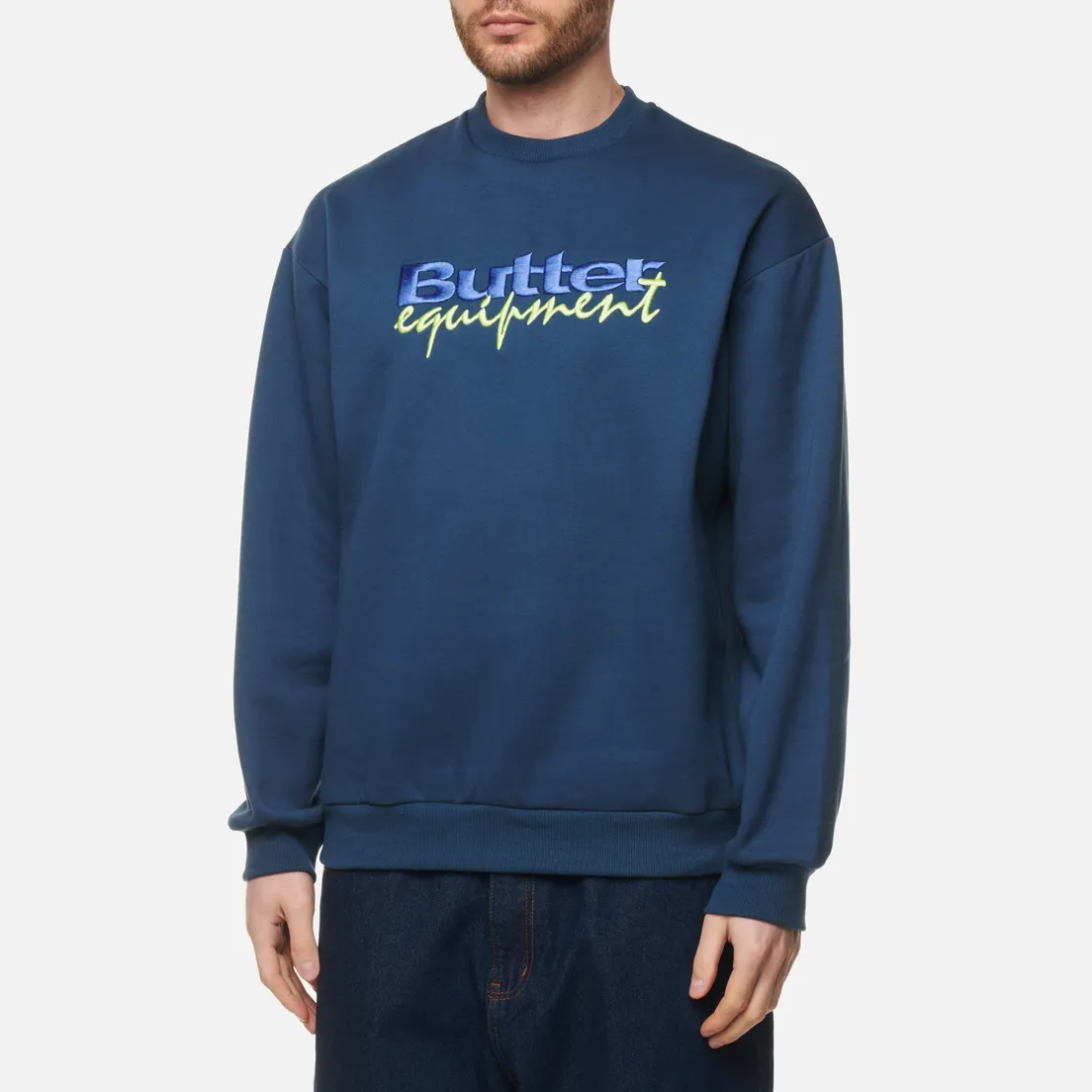 Butter Goods Мужская толстовка Equipment Embroidered Crew Neck