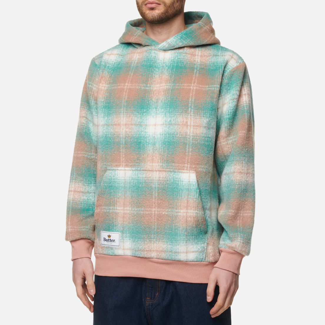 Butter Goods Мужская толстовка Heavyweight Plaid Hoodie