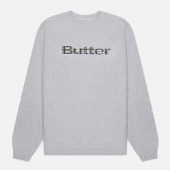 Butter Goods Мужская толстовка Plaid Applique Logo Crew Neck