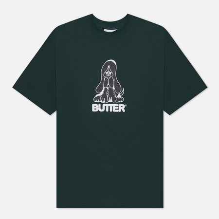 фото Мужская футболка butter goods hound, цвет зелёный, размер s