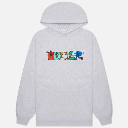 фото Мужская толстовка butter goods zorched hoodie, цвет серый, размер s