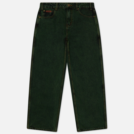 фото Мужские джинсы butter goods caterpillar denim, цвет зелёный, размер 28