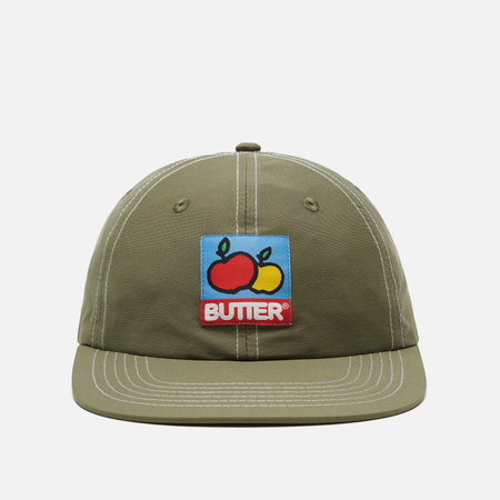 фото Кепка butter goods grove 6 panel, цвет оливковый