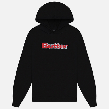 Мужская толстовка Butter Goods Ripstop Logo Applique Pullover Hoodie, цвет чёрный, размер XXL