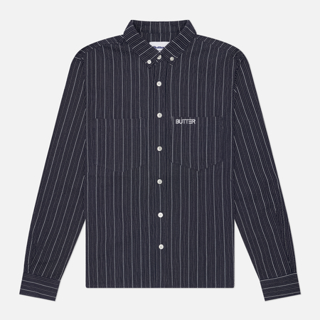 Мужская рубашка Butter Goods Seersucker, цвет синий, размер XXL