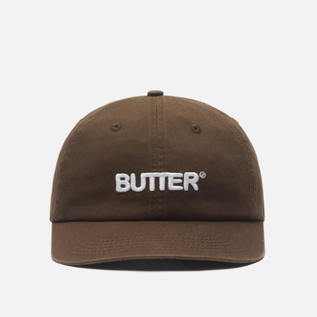 Кепка Butter Goods Rounded Logo 6 Panel Q326, цвет коричневый