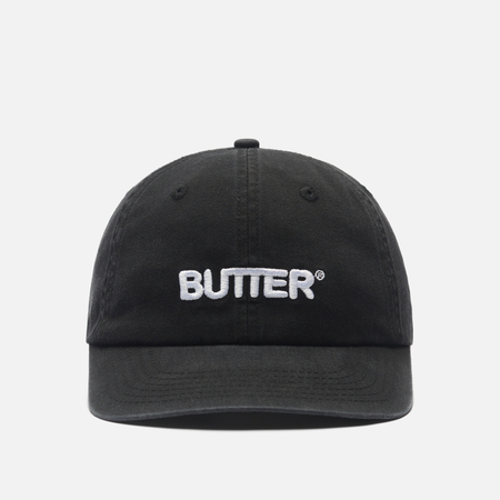 Кепка Butter Goods Rounded Logo 6 Panel Q326, цвет чёрный