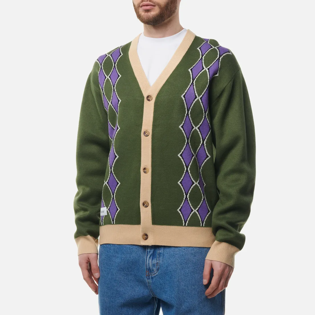 Butter Goods Мужской кардиган Diamond Knit