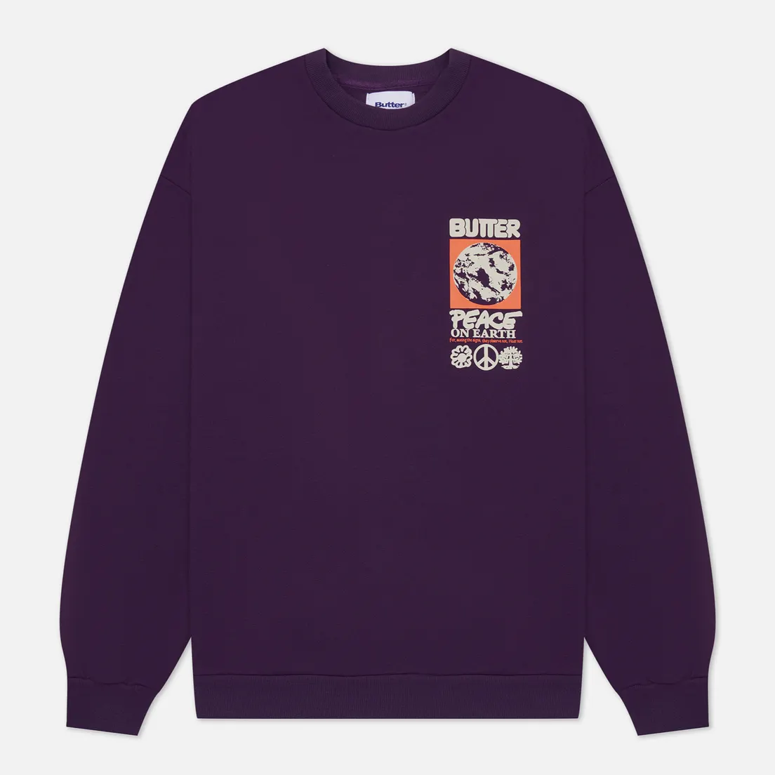 Butter Goods Мужская толстовка Peace On Earth Crew Neck