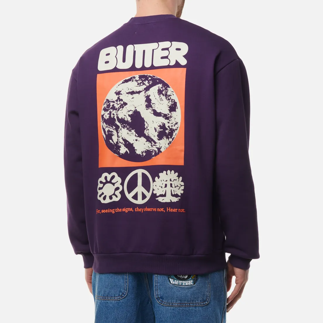 Butter Goods Мужская толстовка Peace On Earth Crew Neck