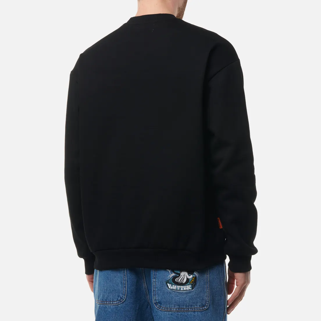 Butter Goods Мужская толстовка Plaid Applique Crew Neck