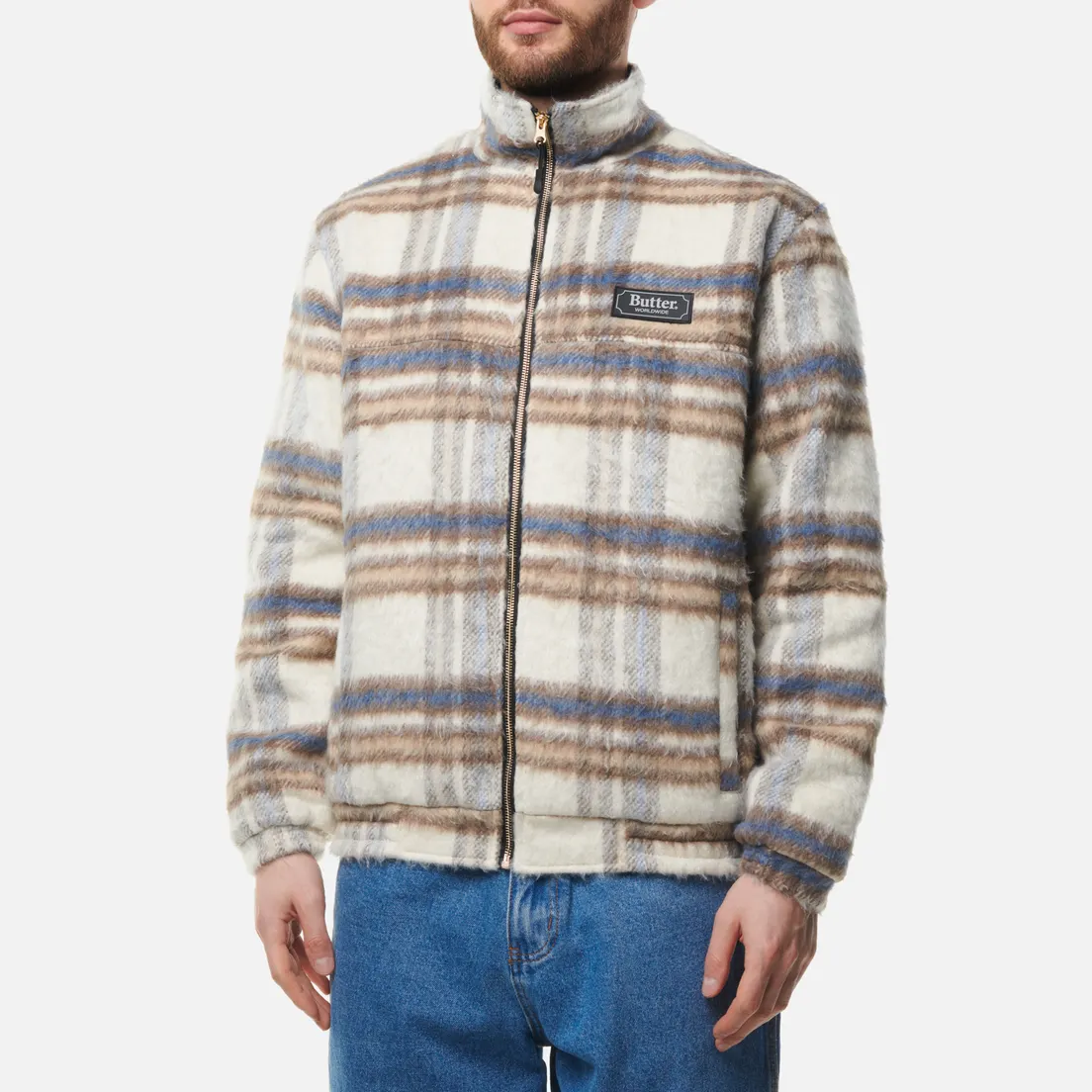 Butter Goods Мужская флисовая куртка Hairy Plaid Lodge