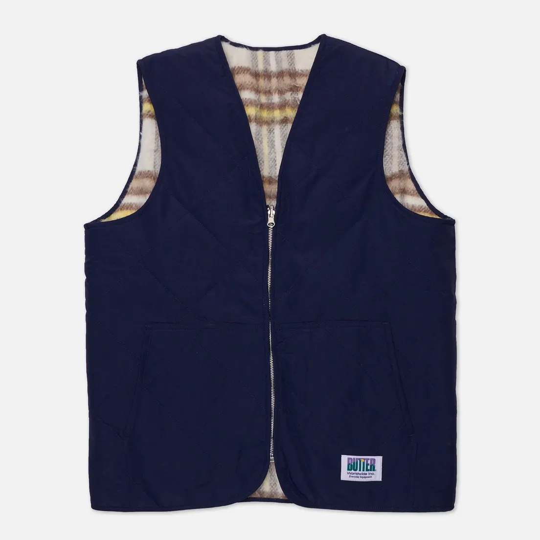 Butter Goods Мужской жилет Reversible Hairy Plaid