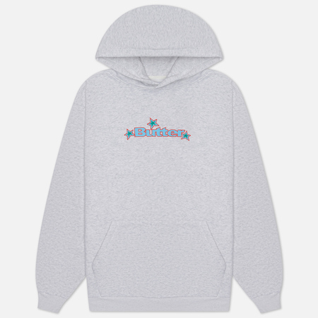 фото Мужская толстовка butter goods star logo hoodie, цвет серый, размер s