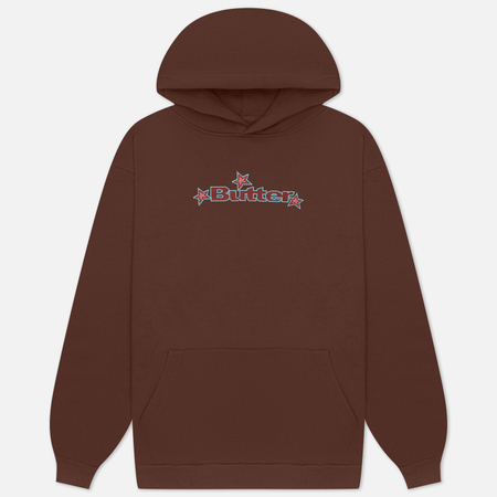 фото Мужская толстовка butter goods star logo hoodie, цвет коричневый, размер s