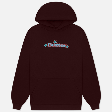 фото Мужская толстовка butter goods star logo hoodie, цвет бордовый, размер s