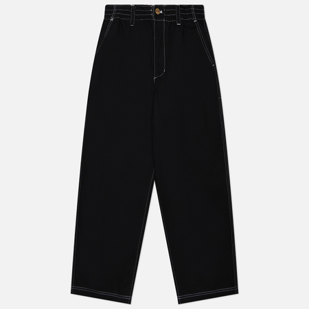 Мужские брюки Butter Goods Wide Leg Cotton Twill, цвет чёрный, размер XXL - фото 1