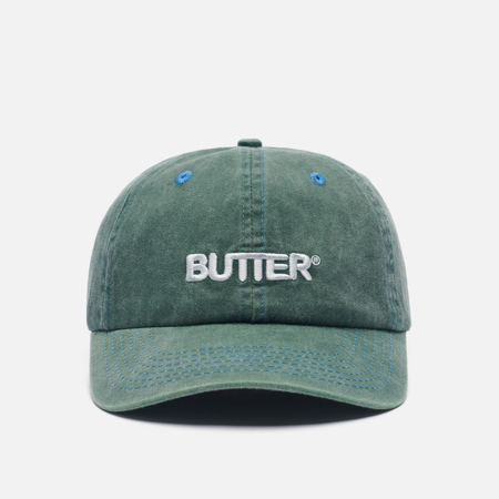 фото Кепка butter goods rounded logo 6 panel, цвет зелёный