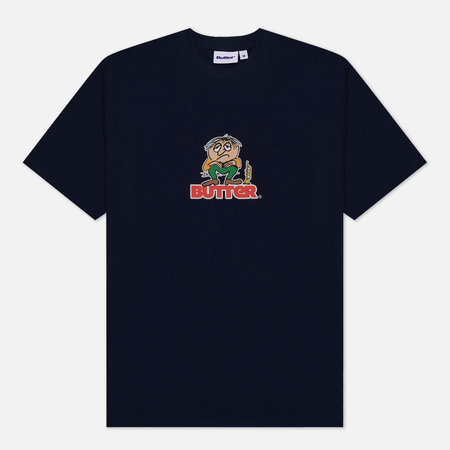 фото Мужская футболка butter goods blues logo, цвет синий, размер s