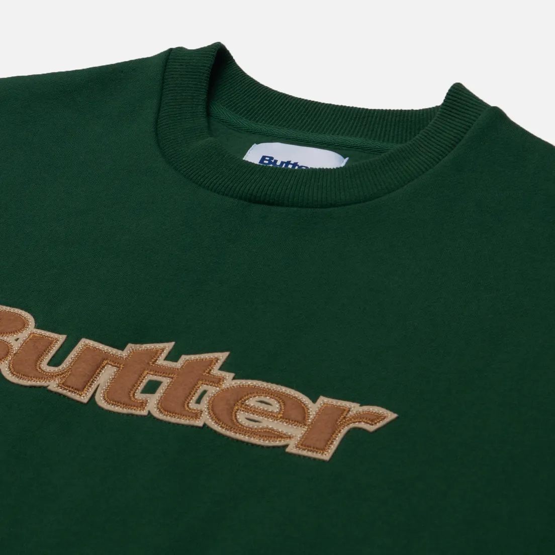 Butter Goods Мужская толстовка Felt Logo Applique Crew Neck