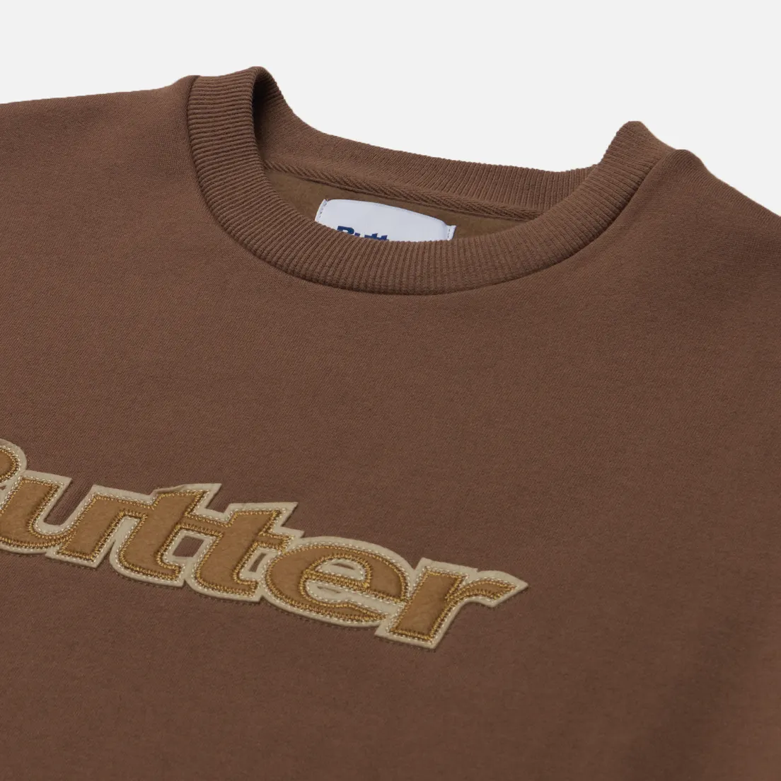 Butter Goods Мужская толстовка Felt Logo Applique Crew Neck